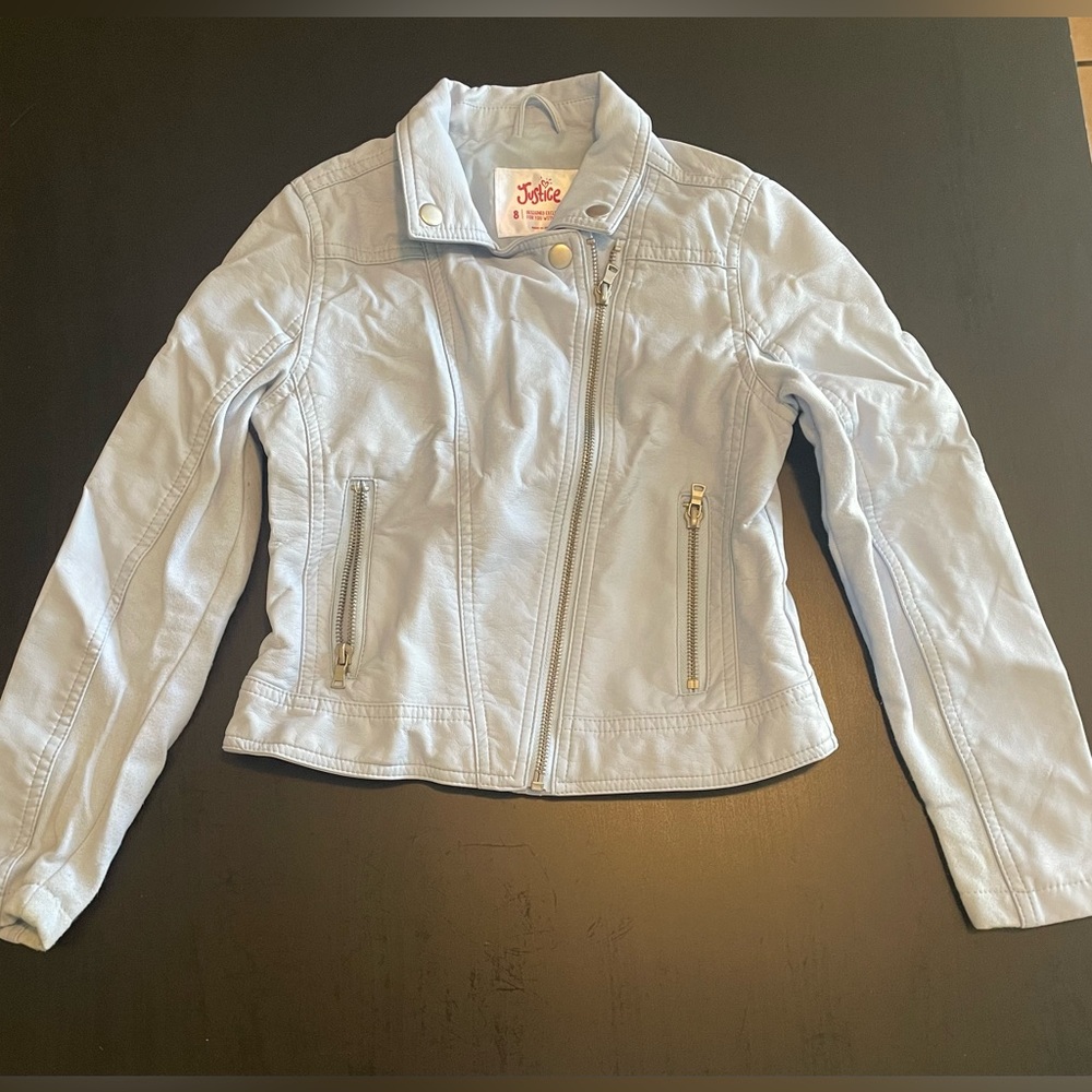 Justice faux leather jacket